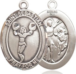 [7170SS] Sterling Silver Saint Sebastian Cheerleading Medal