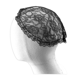 [HI-3958-01] Black Lace Prayer Cap