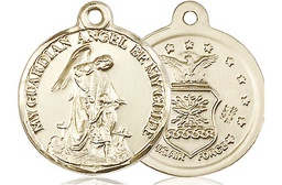 [0341KT1] 14kt Gold Guardian Angel Air Force Medal