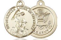 [0341KT2] 14kt Gold Guardian Angel Army Medal