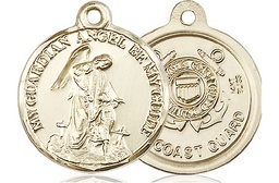 [0341KT3] 14kt Gold Guardian Angel Coast Guard Medal