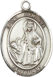 [7032SS] Sterling Silver Saint Dymphna Medal