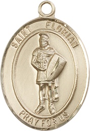 [7034GF] 14kt Gold Filled Saint Florian Medal