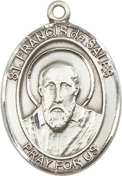 [7035SS] Sterling Silver Saint Francis de Sales Medal
