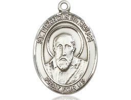 [7035SS] Sterling Silver Saint Francis de Sales Medal