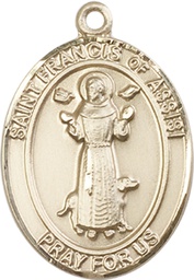 [7036GF] 14kt Gold Filled Saint Francis of Assisi Medal