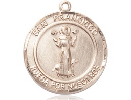 [7036RDSPGF] 14kt Gold Filled San Francis of Assisi Medal