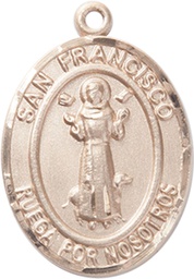 [7036SPGF] 14kt Gold Filled San Francis Medal