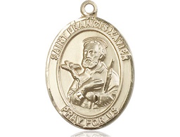 [7037GF] 14kt Gold Filled Saint Francis Xavier Medal