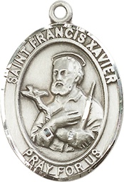 [7037SS] Sterling Silver Saint Francis Xavier Medal