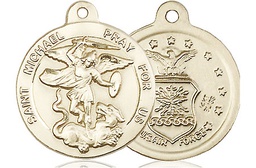 [0342KT1] 14kt Gold Saint Michael Air Force Medal