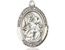 [7039SS] Sterling Silver Saint Gabriel the Archangel Medal