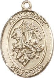 [7040GF] 14kt Gold Filled Saint George Medal