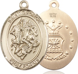 [7040GF1] 14kt Gold Filled Saint George Air Force Medal