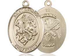 [7040GF5] 14kt Gold Filled Saint George National Guard Medal