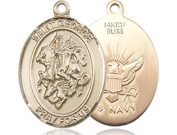 [7040GF6] 14kt Gold Filled Saint George Navy Medal