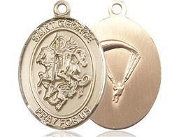 [7040GF7] 14kt Gold Filled Saint George Paratrooper Medal