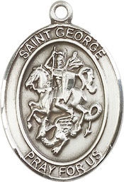 [7040SS] Sterling Silver Saint George Medal