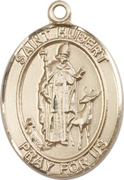 [7045GF] 14kt Gold Filled Saint Hubert of Liege Medal