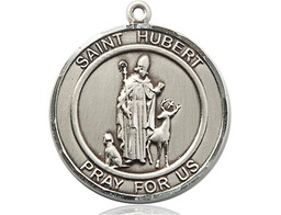 [7045RDSS] Sterling Silver Saint Hubert of Liege Medal