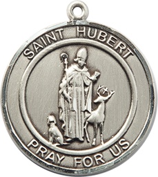 [7045RDSS] Sterling Silver Saint Hubert of Liege Medal