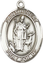 [7045SS] Sterling Silver Saint Hubert of Liege Medal