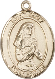 [7047GF] 14kt Gold Filled Saint Emily de Vialar Medal