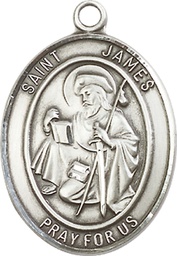 [7050SS] Sterling Silver Saint James the Greater Medal