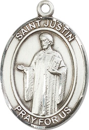 [7052SS] Sterling Silver Saint Justin Medal