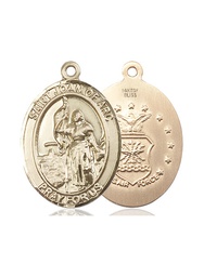 [7053GF1] 14kt Gold Filled Saint Joan of Arc Air Force Medal