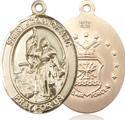 [7053GF1] 14kt Gold Filled Saint Joan of Arc Air Force Medal