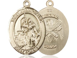 [7053GF5] 14kt Gold Filled Saint Joan of Arc National Guard Medal