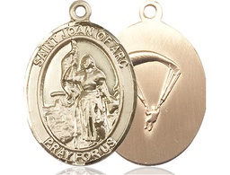 [7053GF7] 14kt Gold Filled Saint Joan of Arc Paratrooper Medal