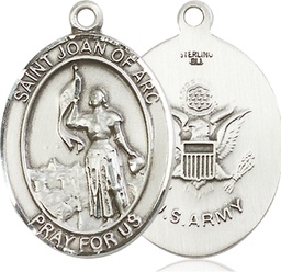 [7053SS2] Sterling Silver Saint Joan of Arc Army Medal