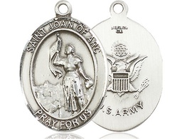 [7053SS2] Sterling Silver Saint Joan of Arc Army Medal