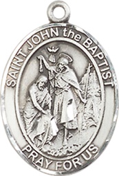 [7054SS] Sterling Silver Saint John the Baptist Medal