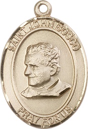 [7055GF] 14kt Gold Filled Saint John Bosco Medal