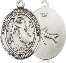 [7057SS] Sterling Silver Saint Joseph of Cupertino Medal