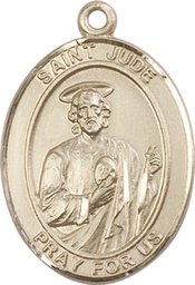 [7060GF] 14kt Gold Filled Saint Jude Medal