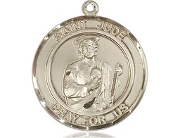 [7060RDGF] 14kt Gold Filled Saint Jude Medal
