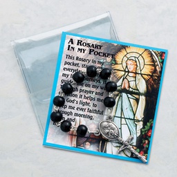 [83/CHP/BK] Black Rosary Chaplet Prayer Folder