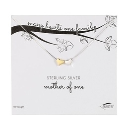 [RO-223140] 18"L Many Hearts Necklace - Of One; Sterling Silver;Carded