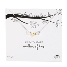 [RO-223141] 18"L Many Hearts Necklace - Of Two;Sterling Silver; Carded