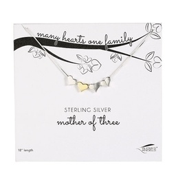 [RO-223142] 18"L Many Hearts Necklace - Of Three; Carded