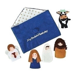 [RO-29040] 6pc St 3"Finger Nativity Figs - Christmas