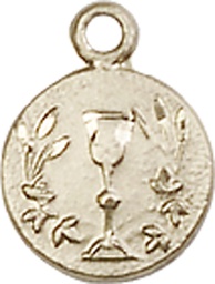 [2515KT] 14kt Gold Communion Chalice Medal