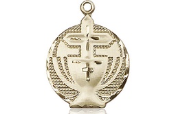 [2530KT] 14kt Gold Communion Medal